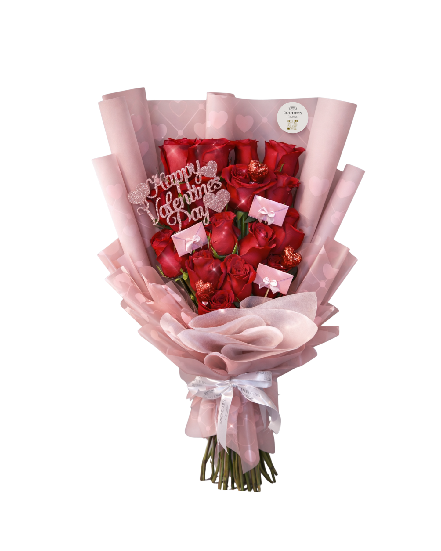Valentines Day Collection - 18 Rose Flat Bouquet